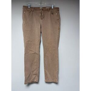 J Jill DENIM Authentic Fit Slim Ankle Pants Taupe Size 14P
